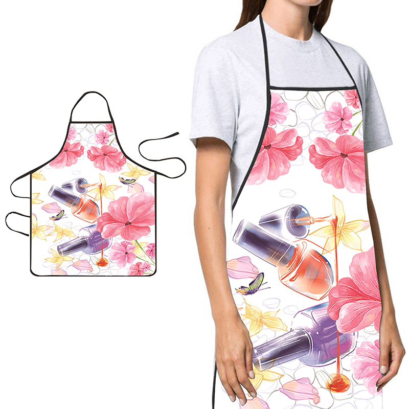 Kitchen And Baking - 〔YS1〕Oje Baskılı Güzellik Mutfak Kadın Önlüğü