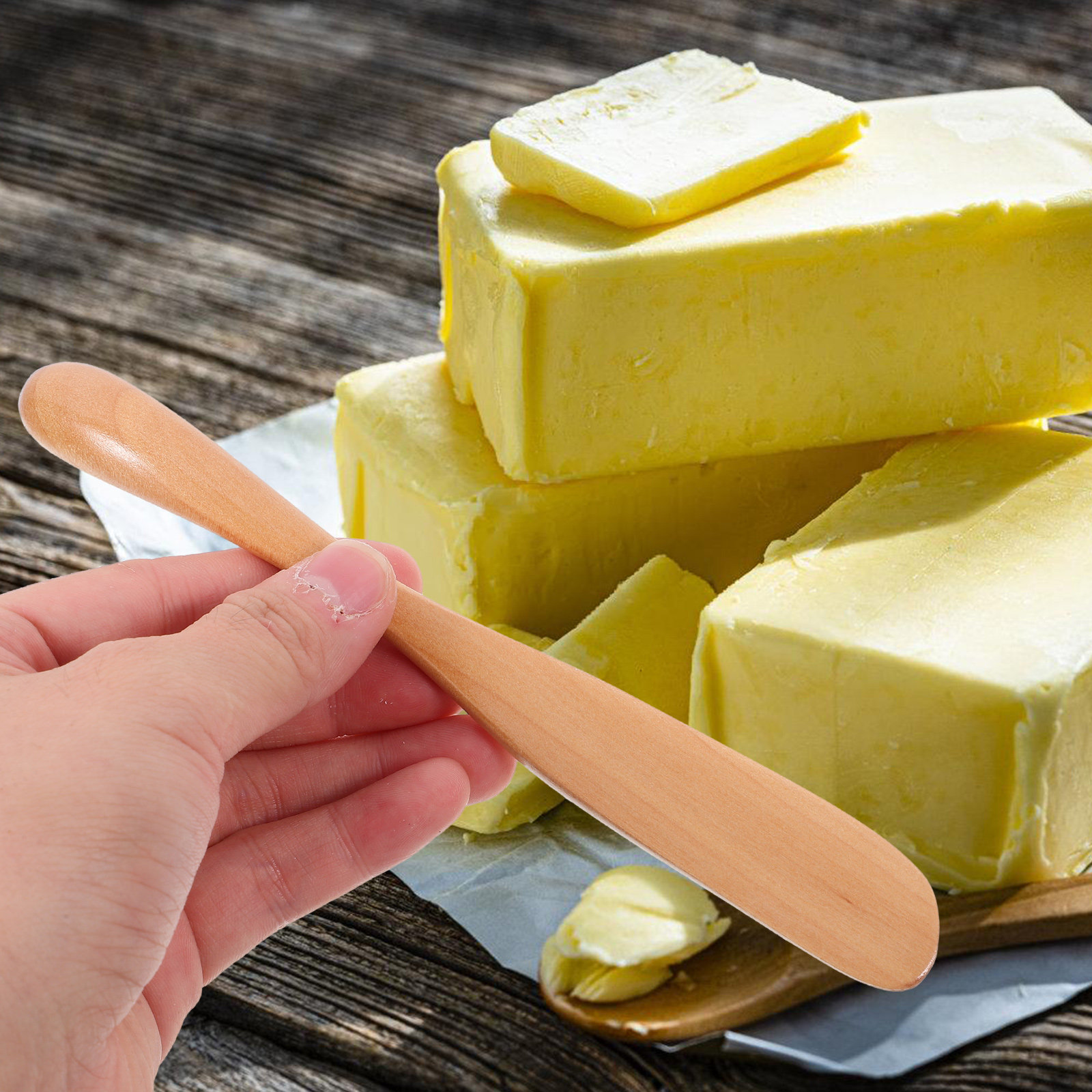 Bread Baking Kitchen Utensils - 5 Parça Ahşap Mutfak Gereçleri Seti