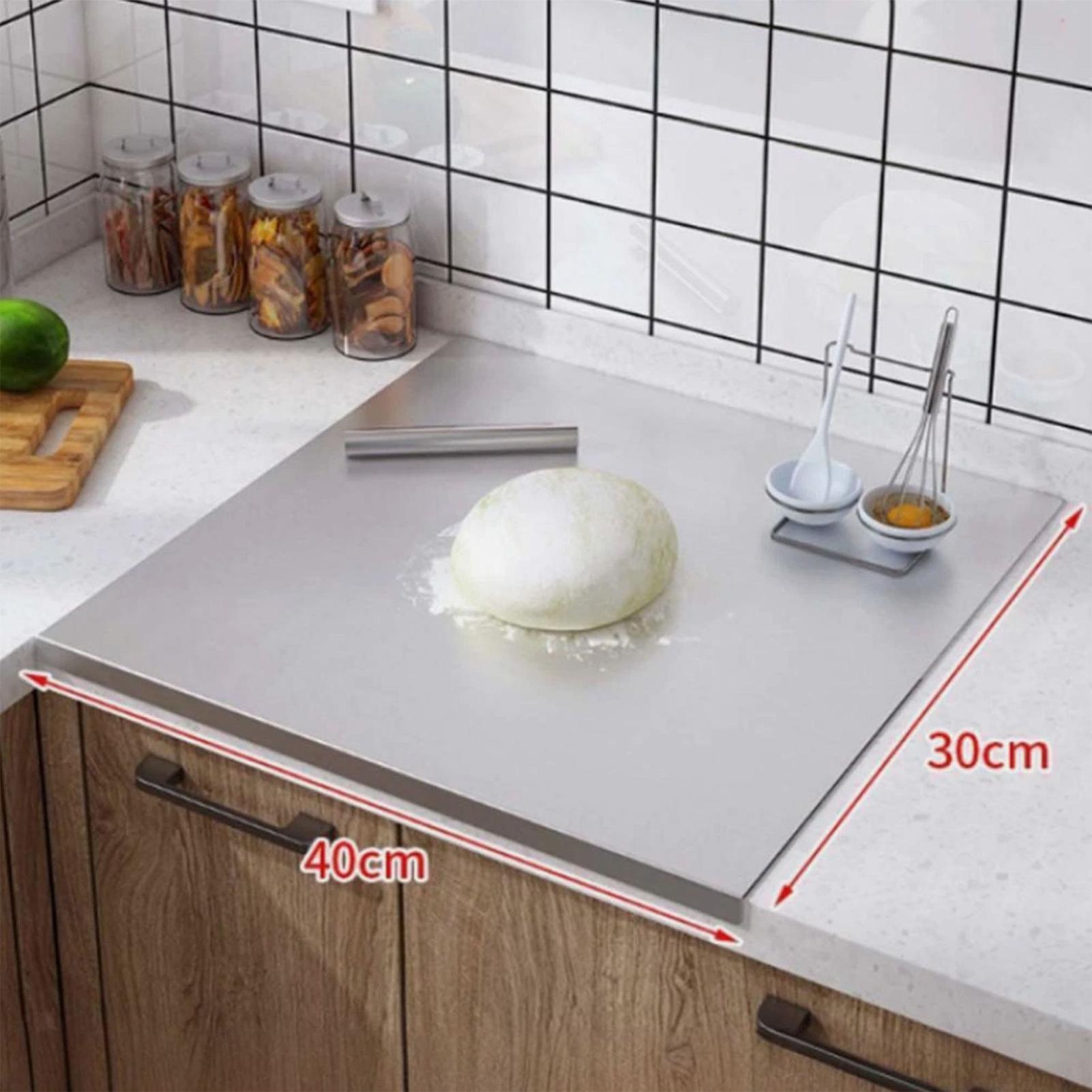 Kitchen And Baking - Paslanmaz Çelik Kesme Tahtası Yapışmaz Çift