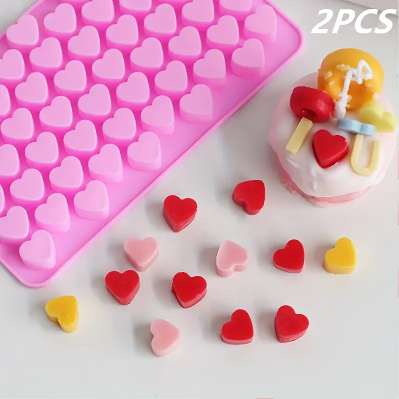 Mini Kitchen Baking - 55. Mini Kalp Şekilleri Silikon Sabun