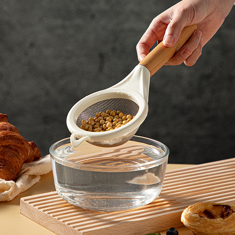 Baking Powder Kitchen - Yeni tip ahşap saplı un süzgeci