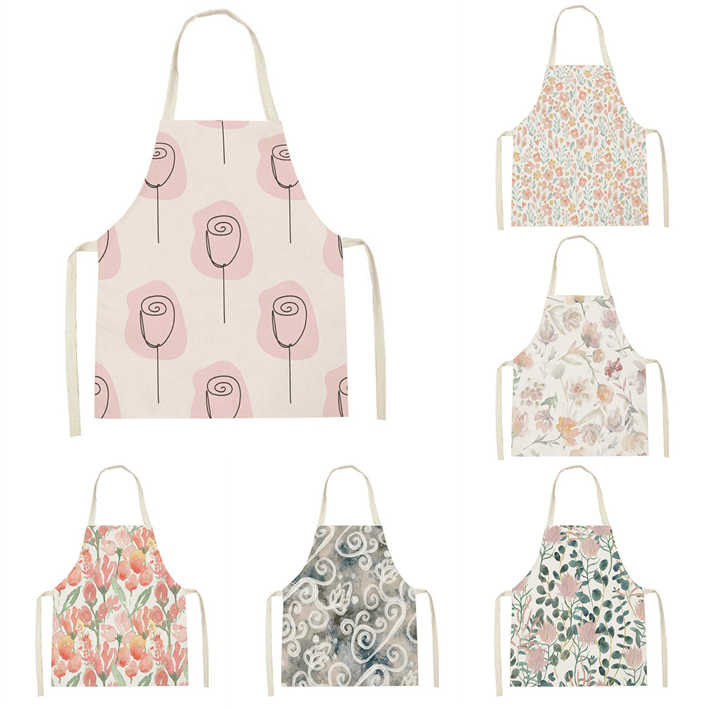 Baking Kitchen For Kids - Pembe lale mutfak önlüğü Temizleme çiçek