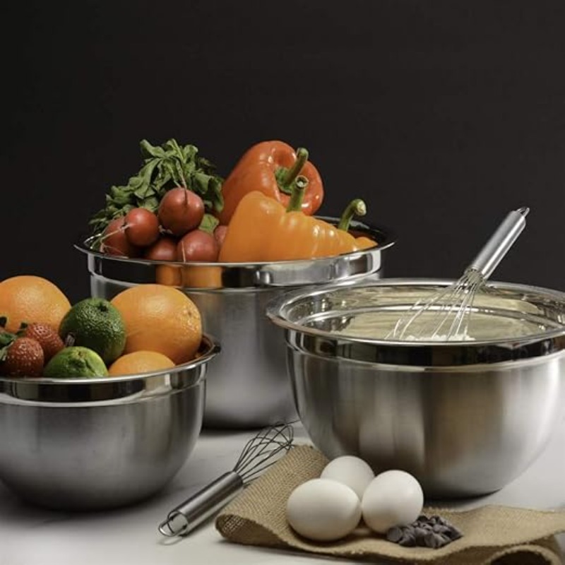 Bread Baking Kitchen Utensils - Paslanmaz Çelik Salata Kasesi Anti-Scald Gıda