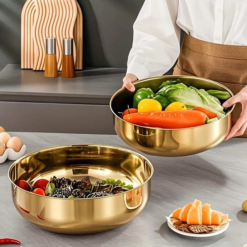 Commercial Kitchen For Baking - Yeni Paslanmaz Çelik Karıştırma Kabı, Kapaklı,