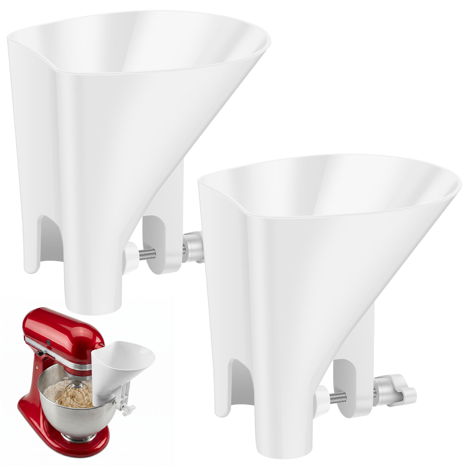 Kitchen Aid Baking Mixer - Dökülmeye Karşı Koruyucu Un Hunisi, 4.5-7