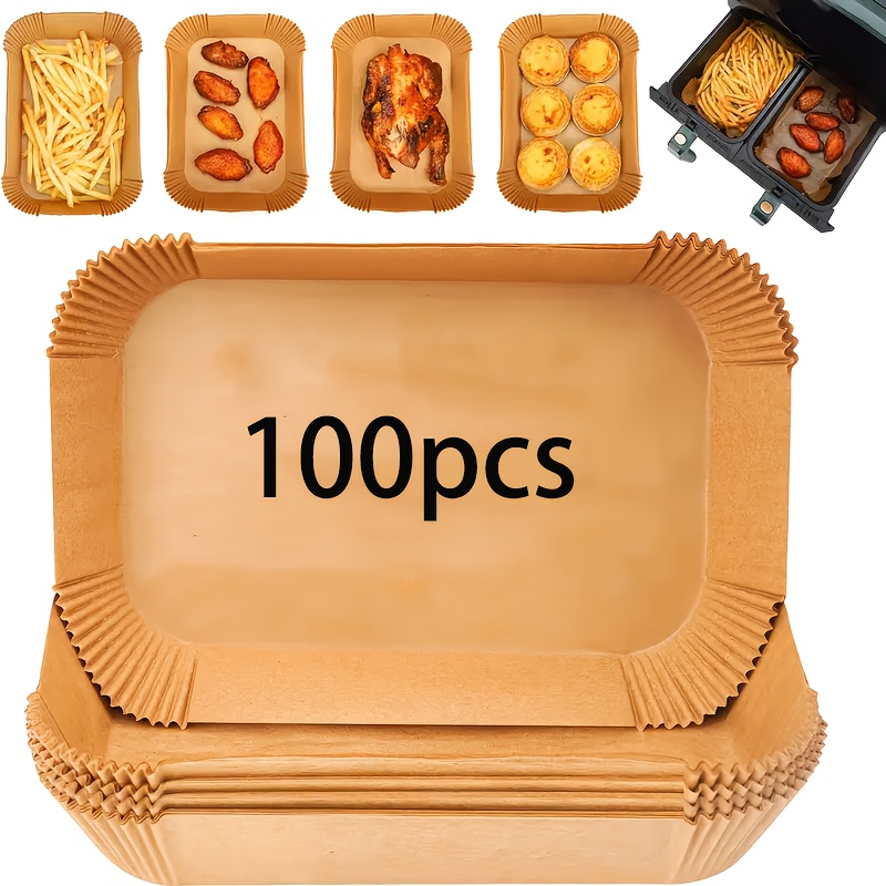 Kitchen Paper For Baking - 100'lü Dikdörtgen Yapışmaz Kağıt Gömlekleri -