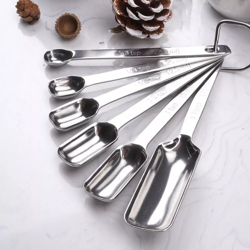 Baking Powder Kitchen - Ölçek ile 6 adet paslanmaz çelik
