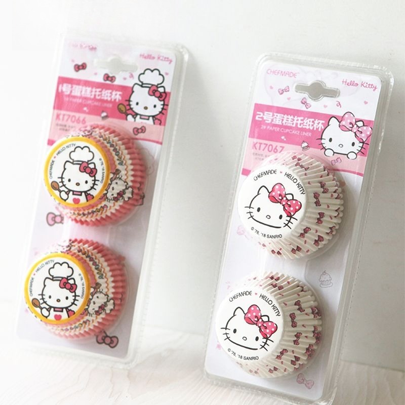 Kitchen Paper For Baking - Hello Kitty Baskılı Cupcake Kapları Sevimli