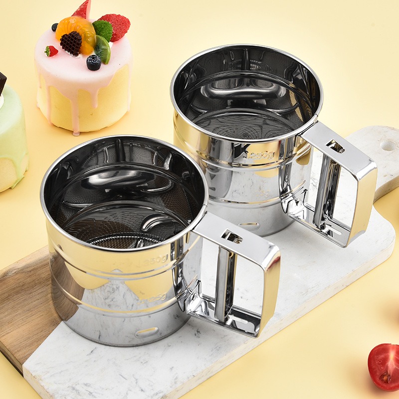 Baking Powder Kitchen - 1 adet paslanmaz çelik un elek