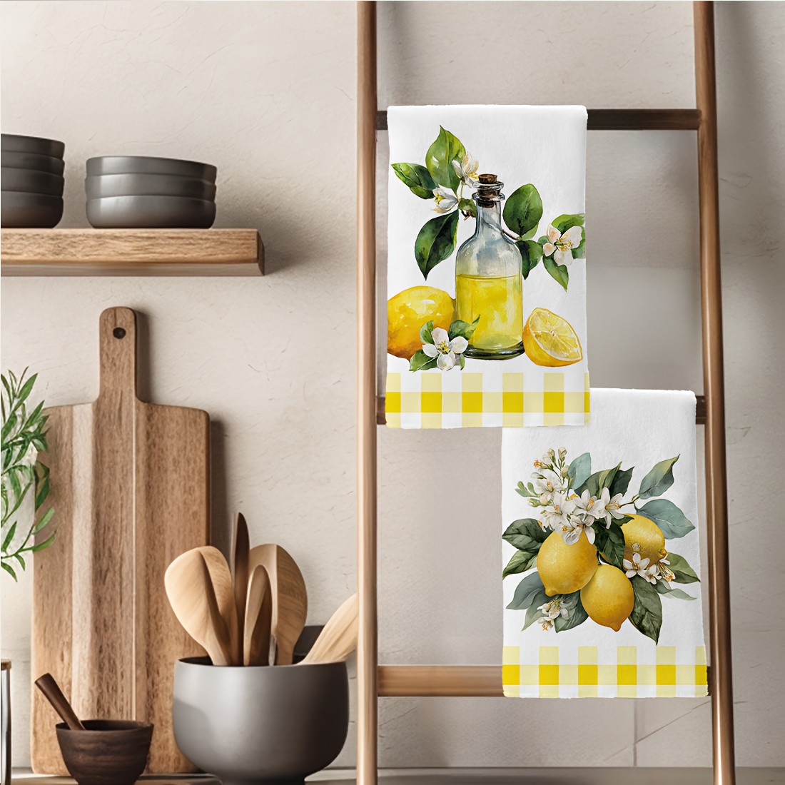 2'li Set, Limon Çiçek Desenli  - Kitchen Baking Necessities incelemesi ve fiyatı