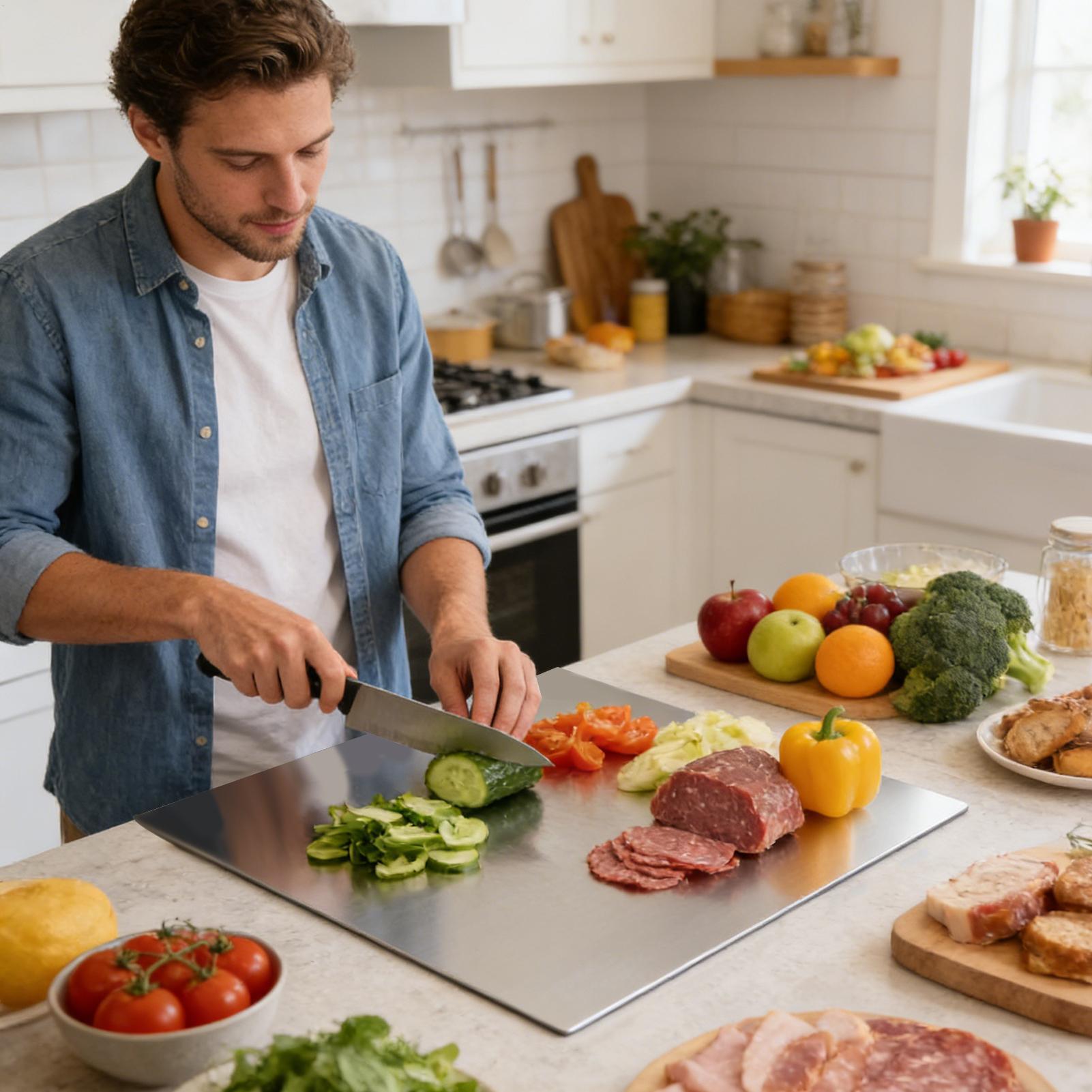 Paslanmaz Çelik Kesme Tahtası  - Kitchen And Baking incelemesi ve fiyatı