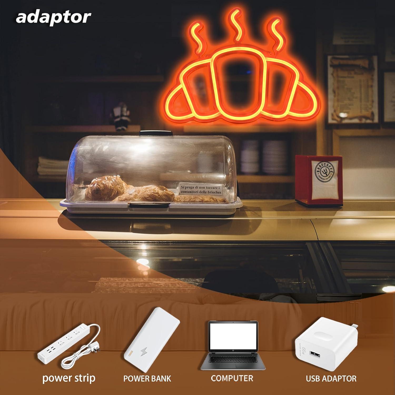 Kruvasan Neon Tabela USB ile Ç - Kitchen Bakery incelemesi ve fiyatı