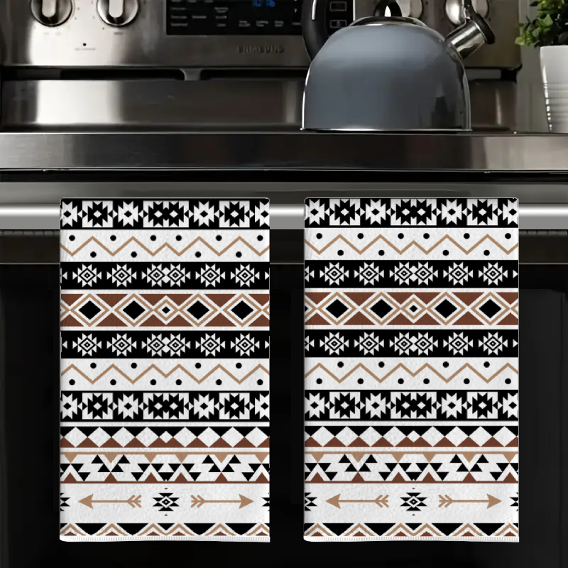 2 Adet, Siyah Beyaz Geometrik  - Kitchen Baking Necessities incelemesi ve fiyatı