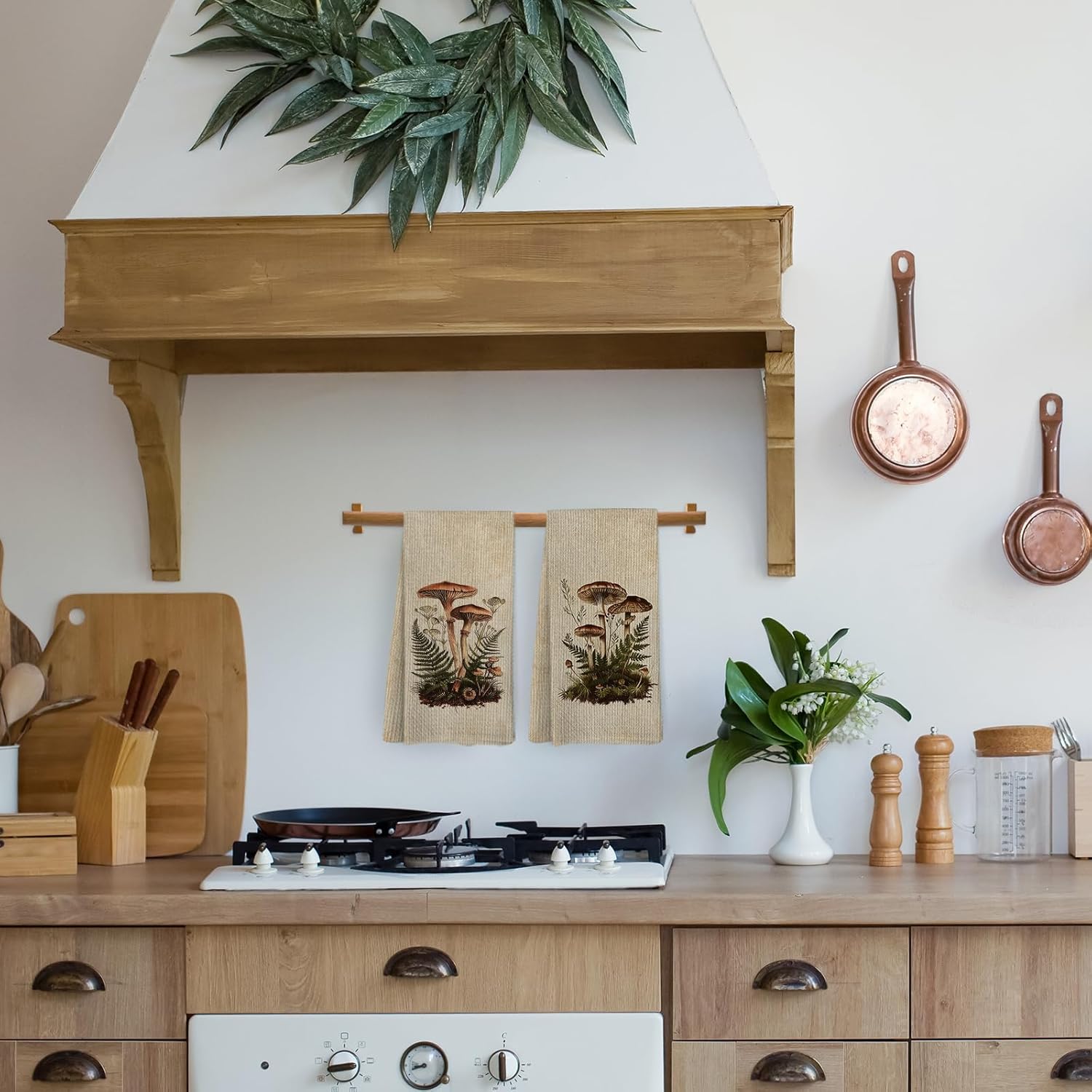 2 Adet, Vintage Mantar Desenli - Kitchen Baking Necessities incelemesi ve fiyatı