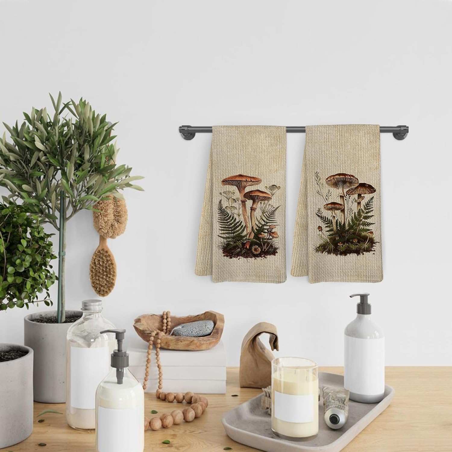 2 Adet, Vintage Mantar Desenli - Kitchen Baking Necessities incelemesi ve fiyatı