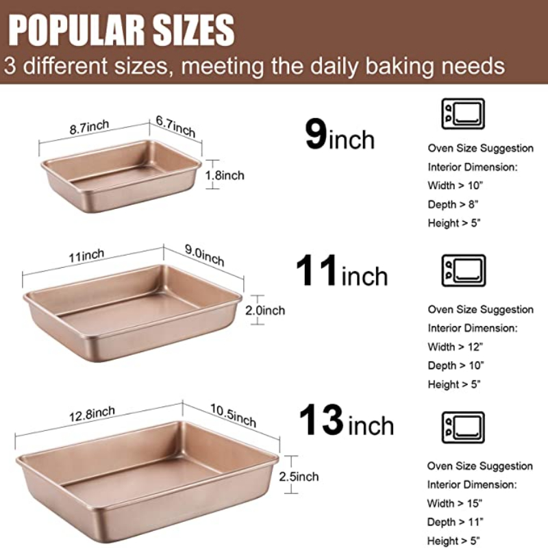 Kalınlaşmak Karbon Çelik Altın - Springform Pan Set incelemesi ve fiyatı