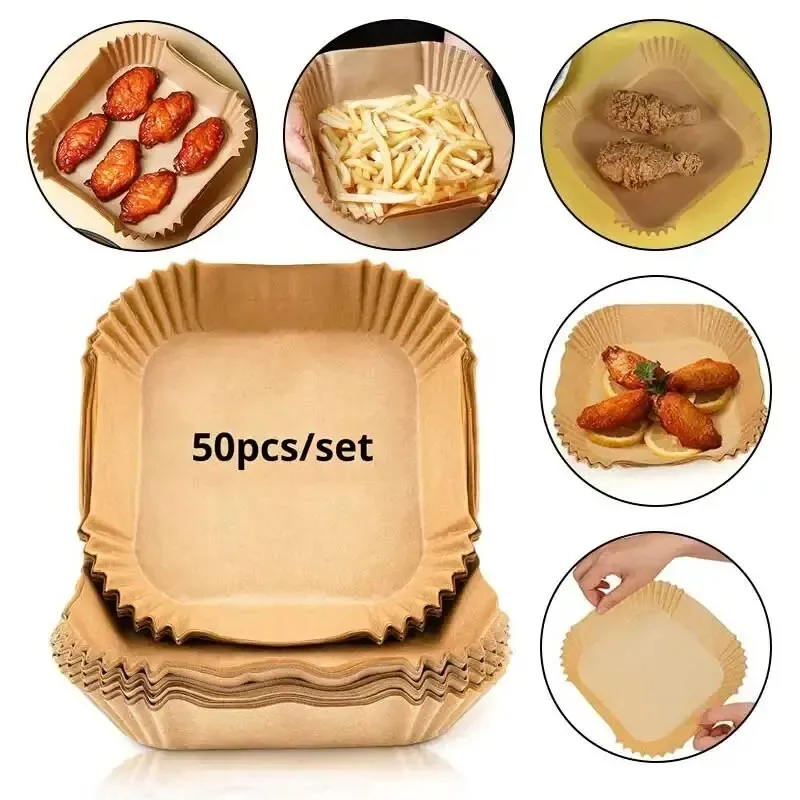 50 adet/takım Hava Fritöz Kağı - Kitchen Paper For Baking incelemesi ve fiyatı